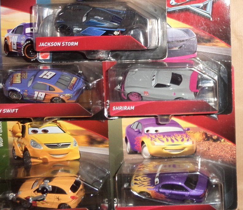 3 resoraki auta cars 3: bobby swift, jackson storm, petro cartalina