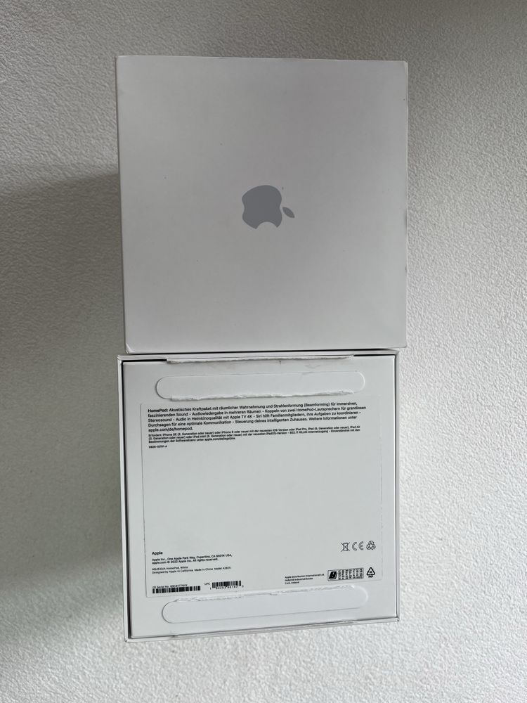 Homepod 2 generacji pudełka