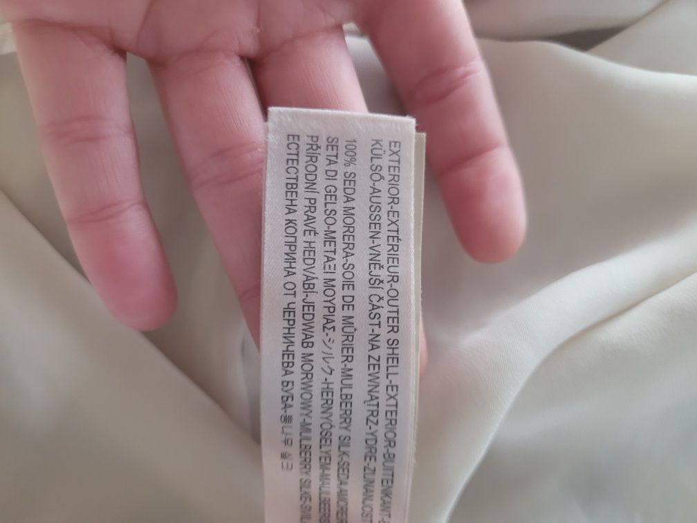 Długa kolorowa jedwabna sukienka 100% jedwab Massimo Dutti