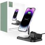 Tech-protect Qi15w-a22/3in1 Magnetic Magsafe Wireless Charger Black