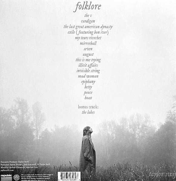 Taylor Swift ‎– Folklore 2LP Teal in The Weeds