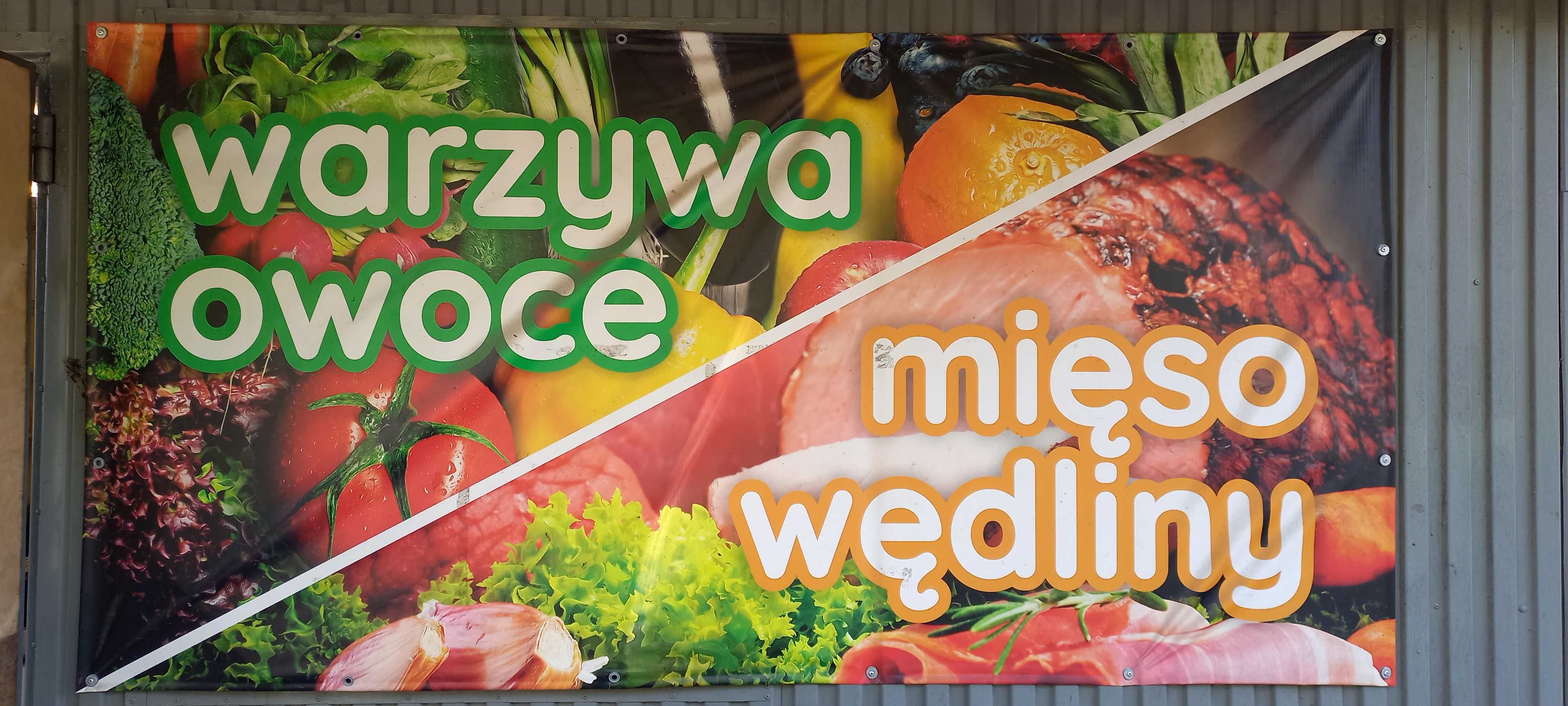 Baner reklamowy warzywa, owoce, mięso,wędliny