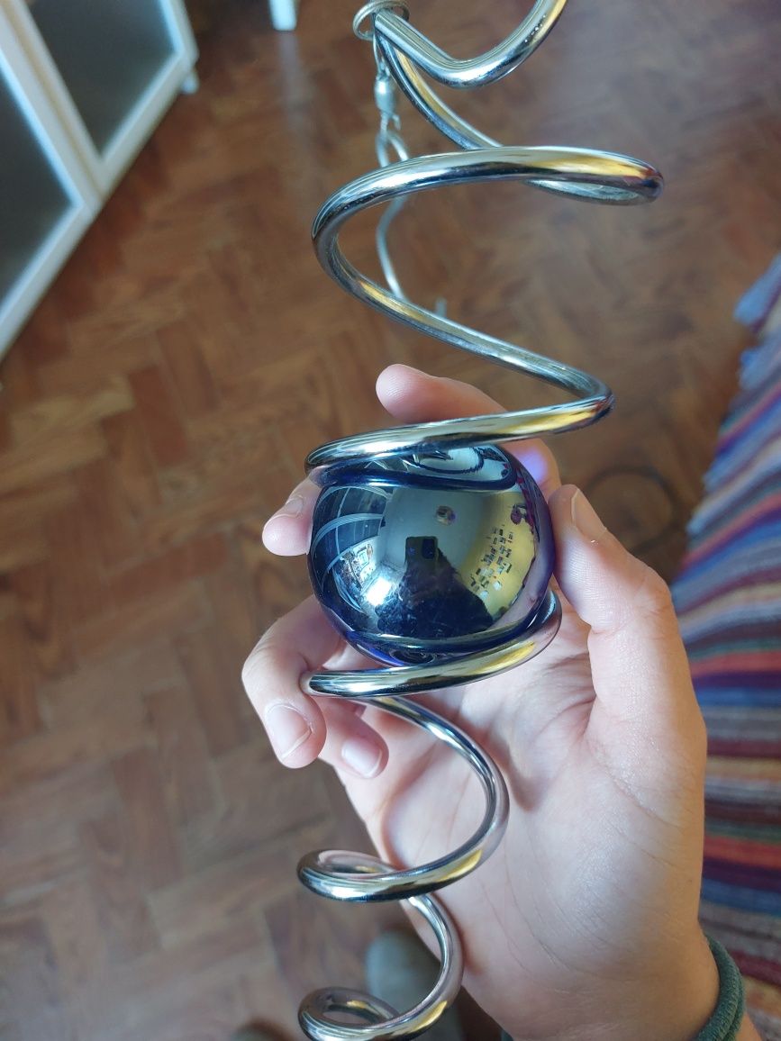 Pendente vidro e metal