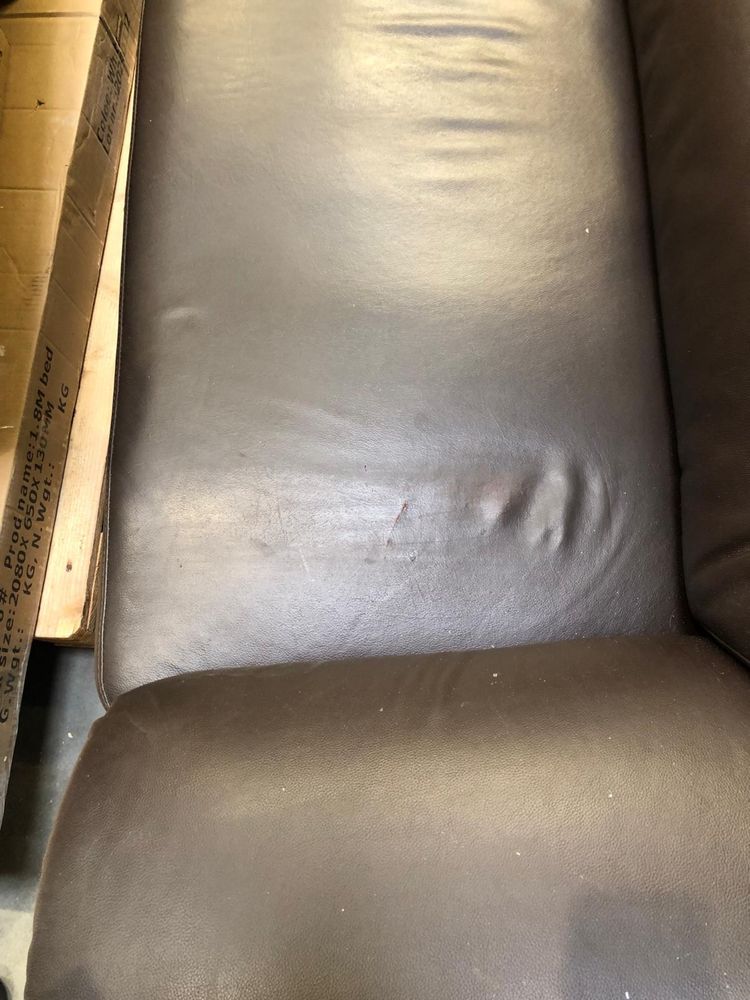 Brązowa  Sofa 3-osobowa 215 x 90 x 88, skóra, outlet, -%, okazja!