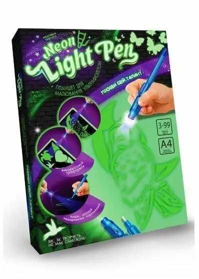 Набор креативного творчества Danko Toys "Neon light pen" Кот, Сова Укр