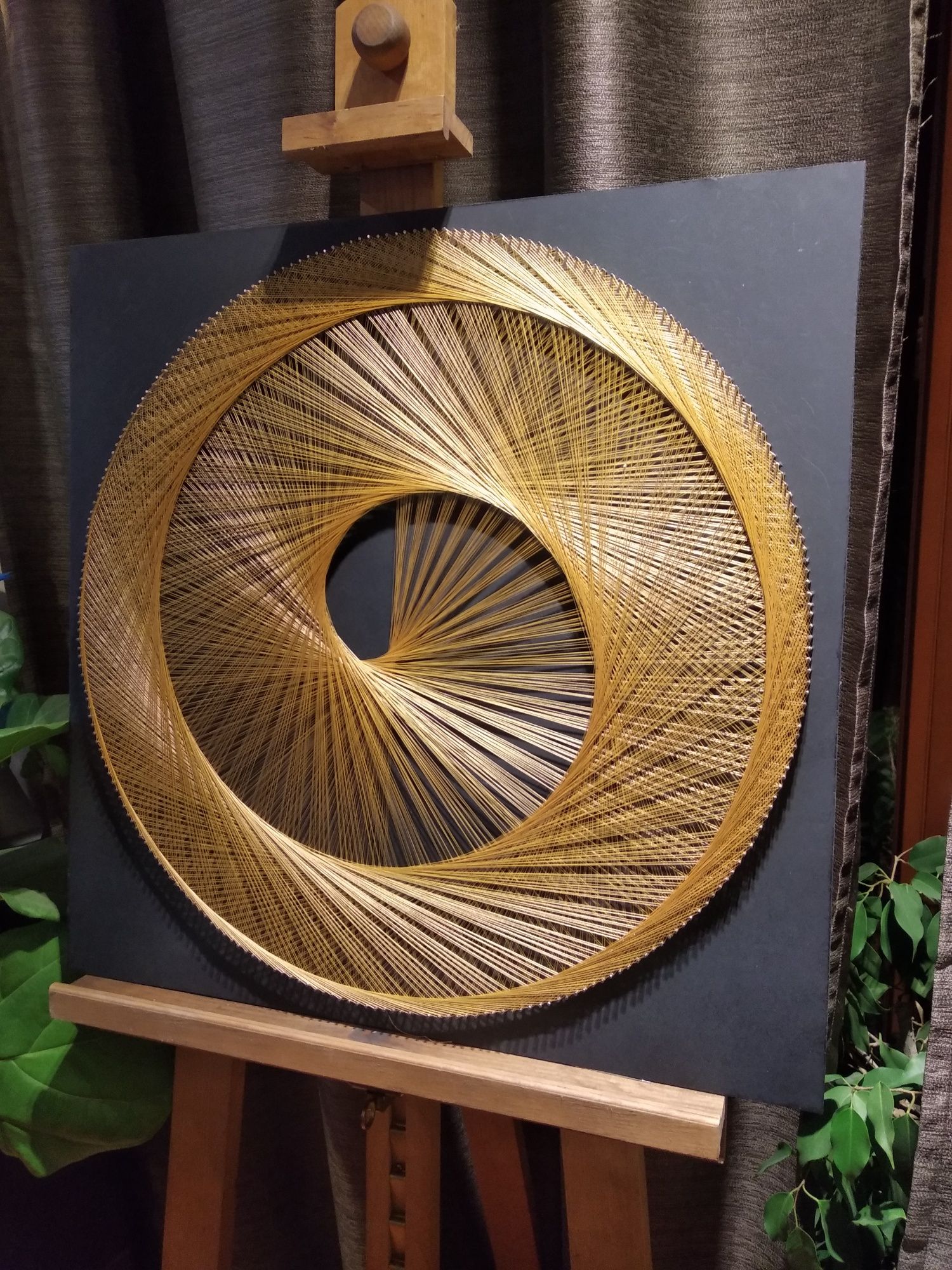 Obraz z nici Stringart String Art ok. 60x60