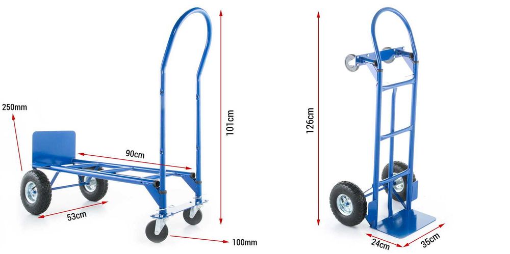 Wózek magazynowy platformowy transportowy / młynarka 2w1  - 250kg