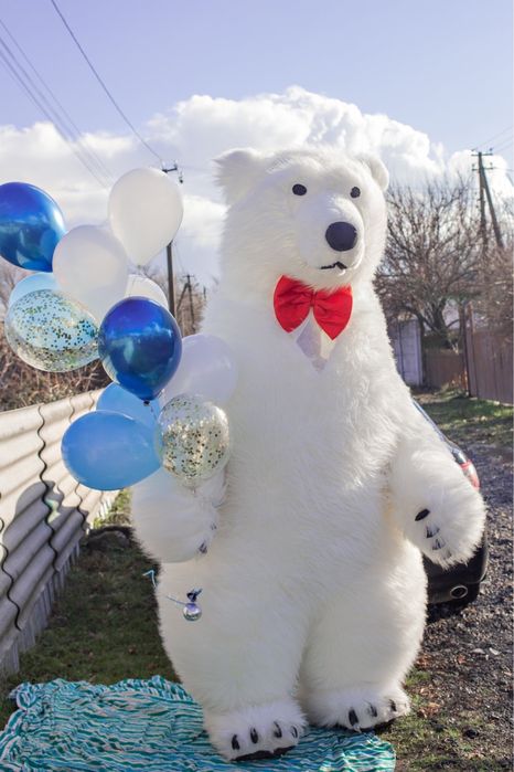 Аниматор Мишка. Білий ведмедик. Мишка. Зайка. Пёс Патрон. Стриптиз.