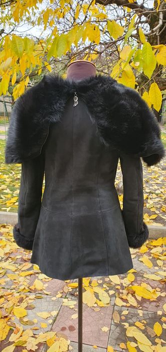 Дубленка натуральная с мехом S,M, косуха