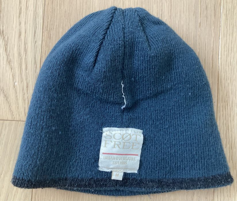 Czapka zimowa męska paski grafit niebieski Scot Free r. M