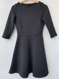 ZARA czarna rozkloszowana sukienka mini