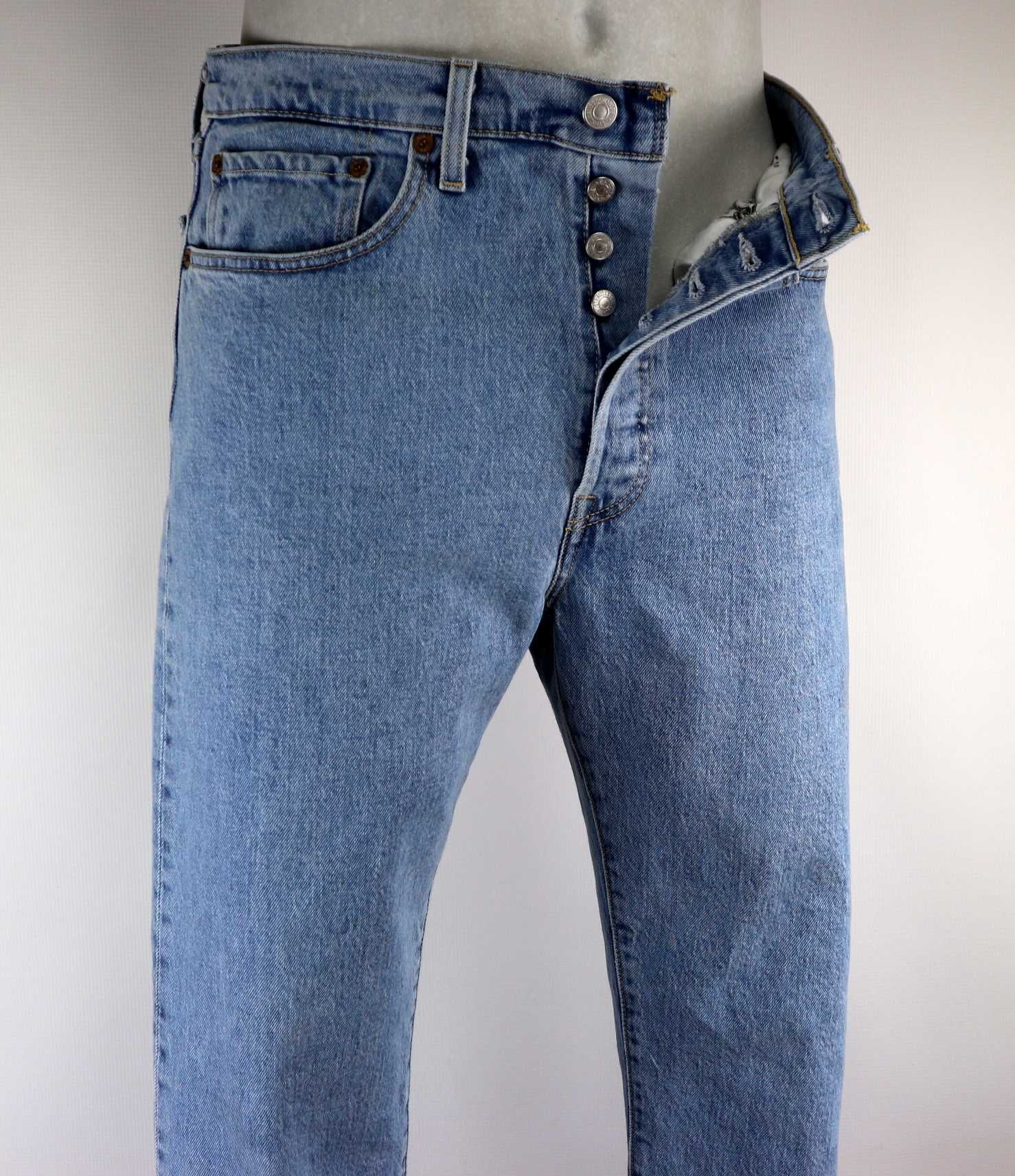 Levis 501 Crop W31 L28 spodnie jeansy pas 2 x 42 cm