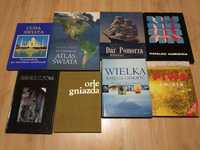 8 książek atlas, katalog, orle gniazda, świat