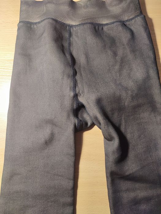 Жіночі теплі флісові колготи з ефектом капронок чорні нові