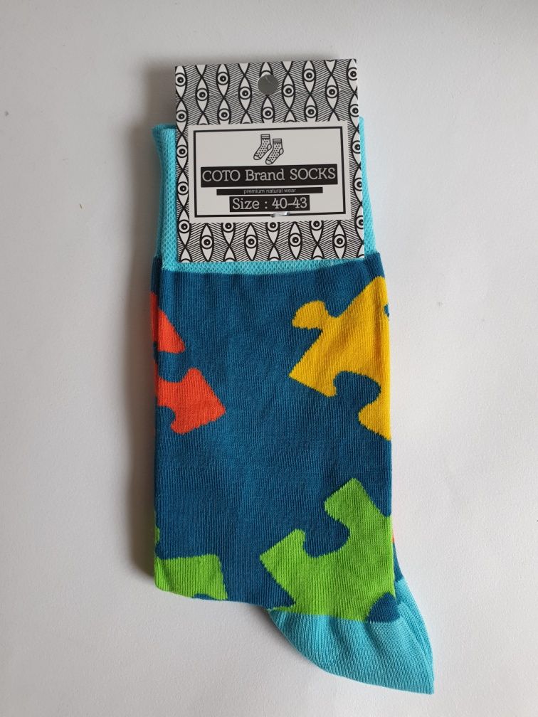 Kolorowe skarpetki puzzle  Crazy Socks  rozmiary 40-43