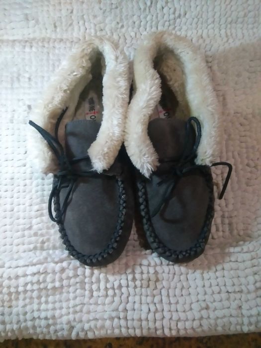 Тапочки женские,замшевые,Minnetonka