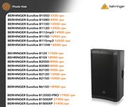 Behringer B 110 210 mp2 112 212 D 115 215 W 12 15 X 1500 XP 1800 615