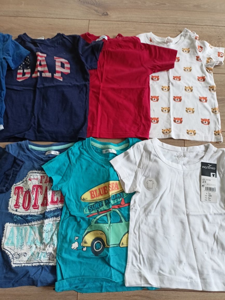 Zestaw koszulek t-shirtów 86-92