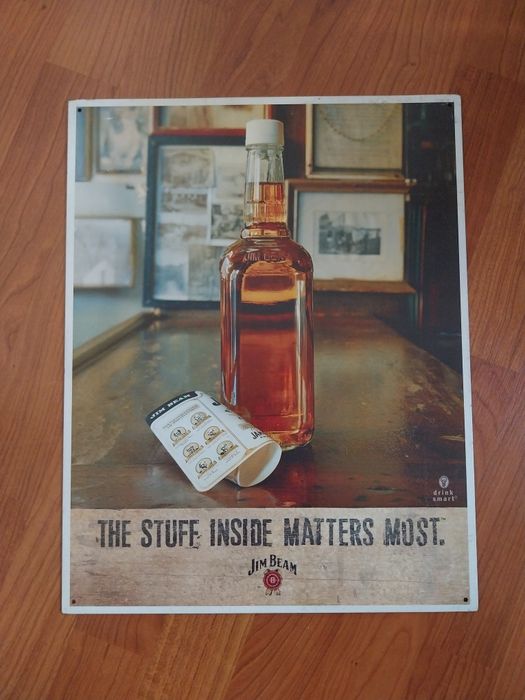 Placa metal Jim Beam