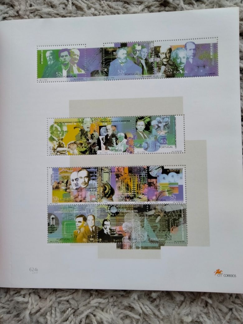 Brochura O Século XX em selos - Raízes e Mudanças