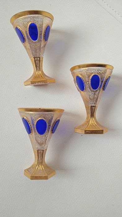 Рюмки хрустальные винтажные Богемия.