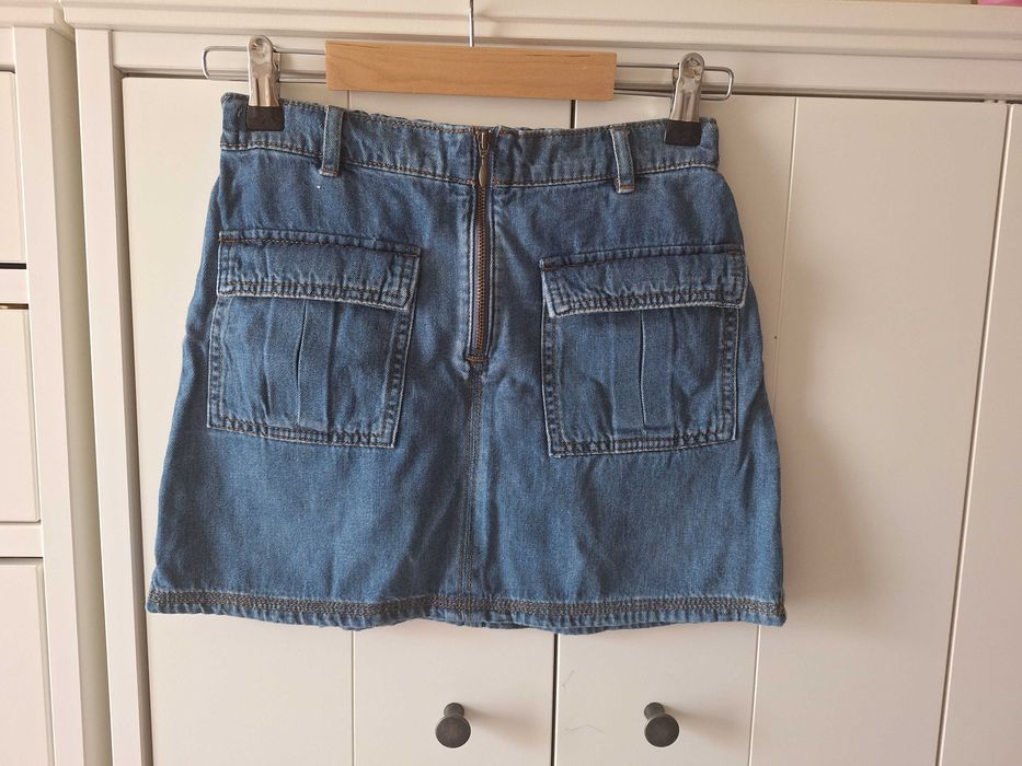 F&F spódnica jeansowa z kieszeniami r.140