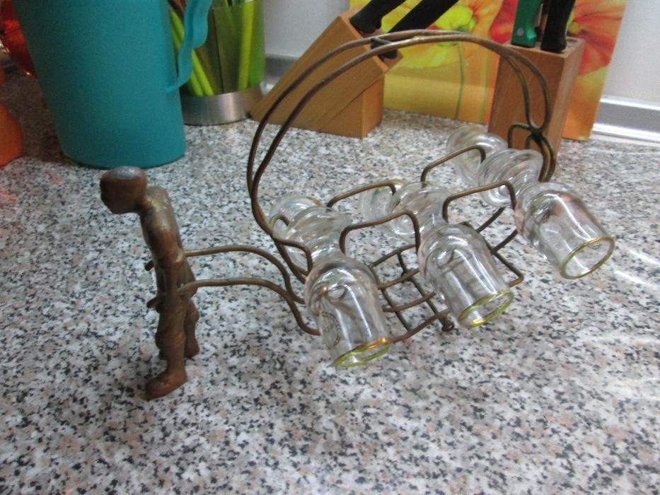 Suporte Original em latão de cálices de vinho