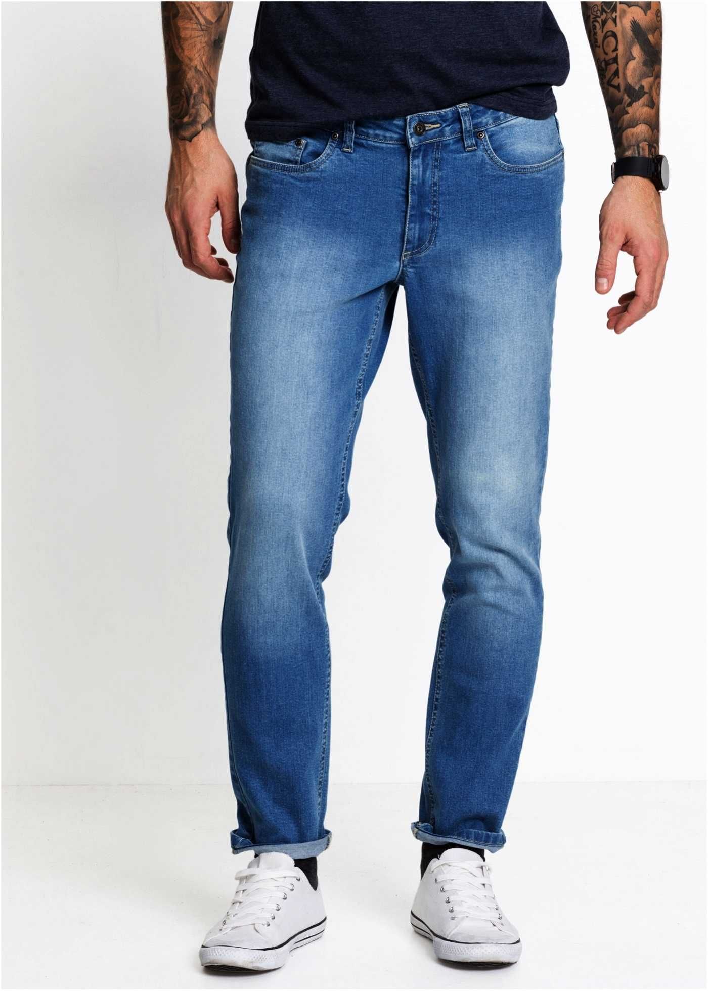 Jeans męskie, klasyczne stretch Rozmiar 54