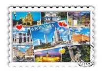 WARSZAWA Magnes na lodówkę D222