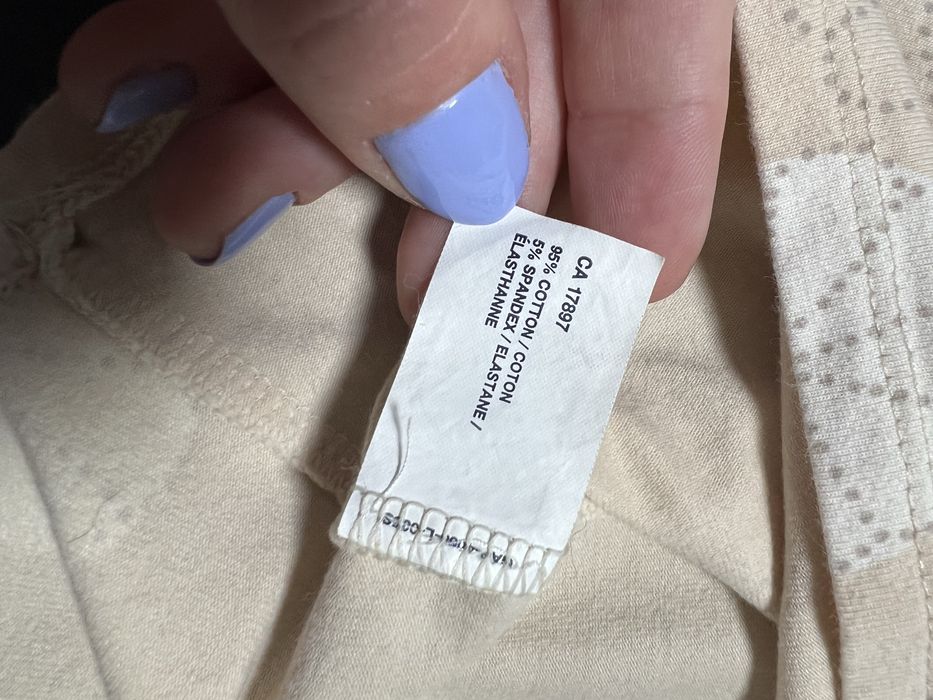 Koszulka damska GAP rozmiar XS serek kwiaty idealna stretch prosta