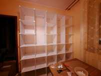 Szafa modułowa garderoba 30 półek (5x6, 4x7) + półki narożne + 2drążki