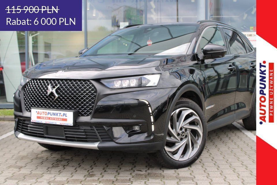 DS Automobiles DS 7 Crossback Performance Line, 2021r. Fv23%, Kamera, FullLED, Grzana Szyba, Alcanta