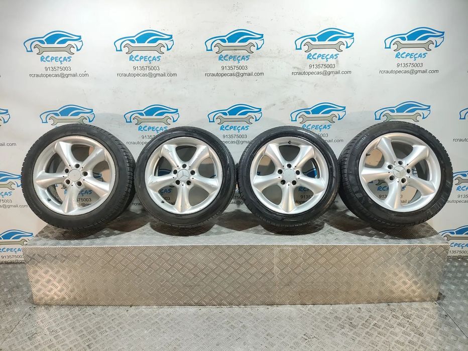 - Conjunto Jantes 17 Originais Mercedes Benz Class C W203 7,5J 8,5J ET34 ET36 5x112