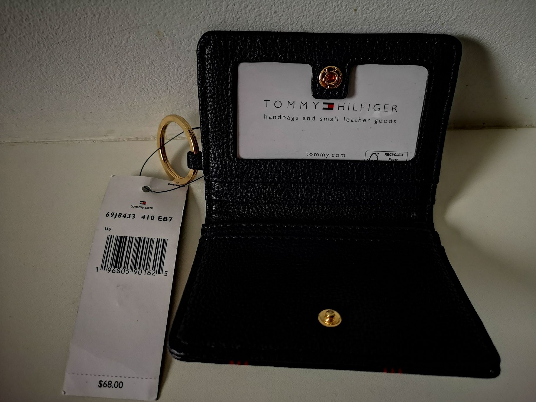 Tommy Hilfiger - nowy portfel/etui na karty na breloczku