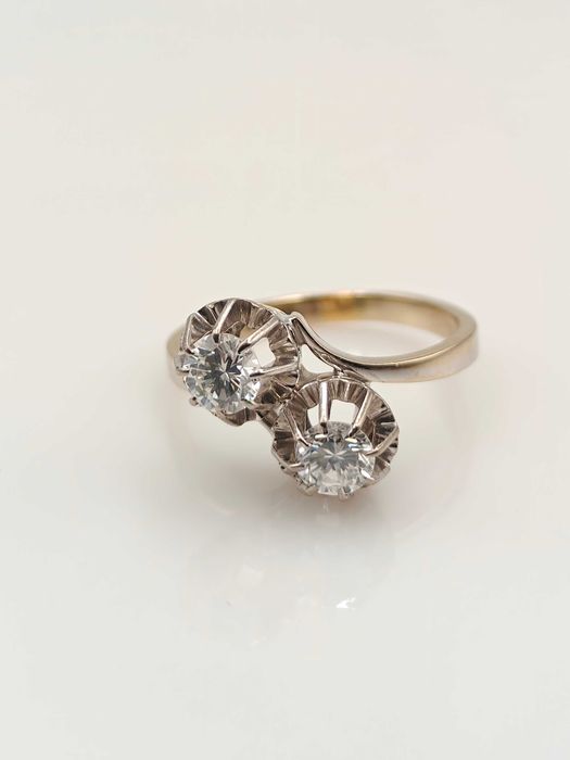 Złoty pierścionek 0,68ct z naturalnymi diamentami brylantami ToietMoi