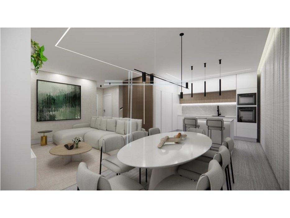 Moradia geminada T4, arquitetura contemporânea com parqueamento e p...