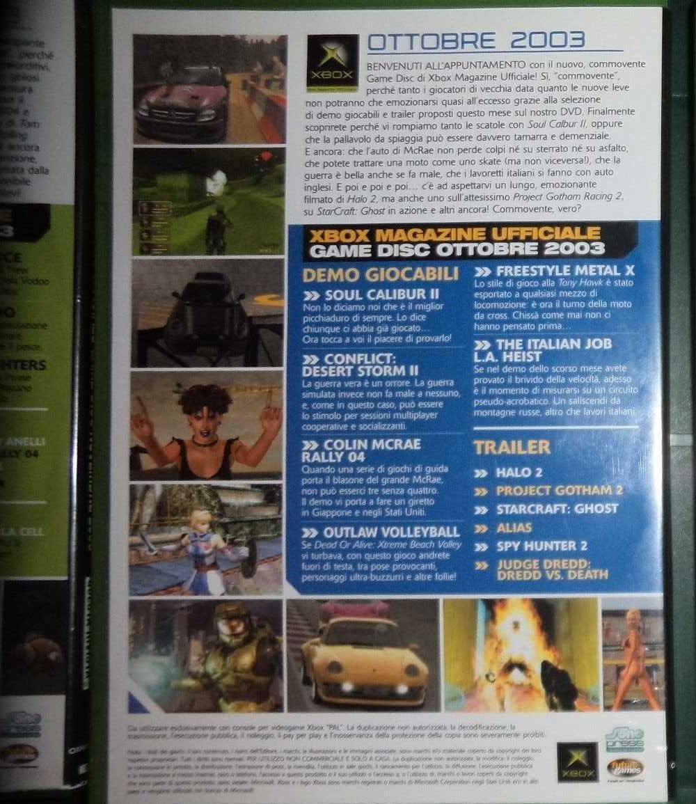 DVD oficjalny magazyn XBOX magazine ufficiale 2003-5 official magazine