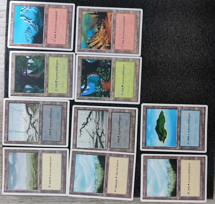 Lote 10 Terras Básicas Old Frame – IV – MTG Vintage