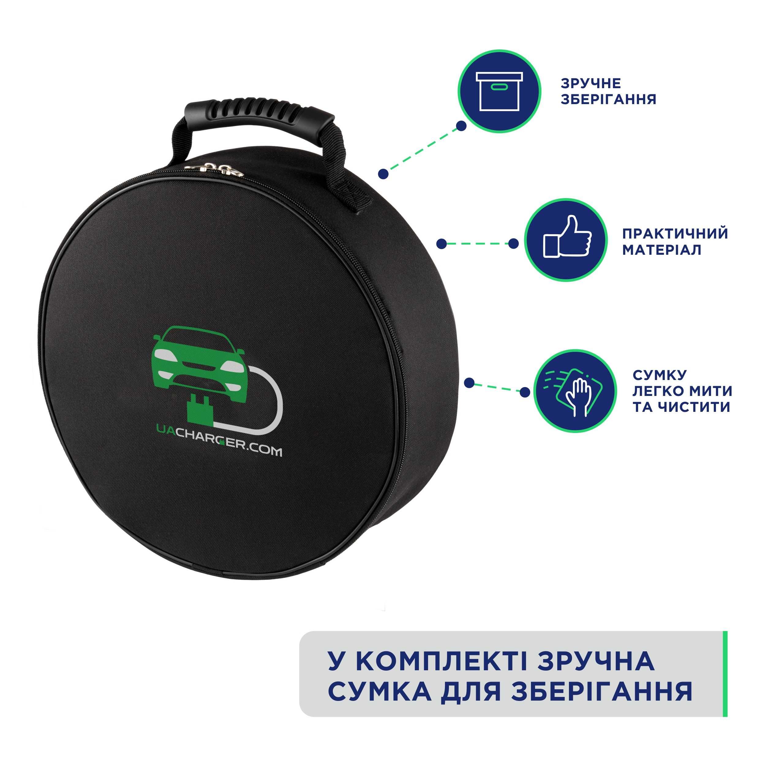 Зарядний пристрій UACHARGER PRO+ для електромобілів Type2, 7кВт