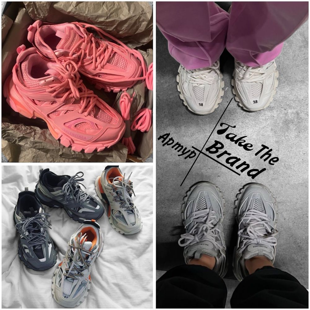 36-45р Кроссовки Balenciaga Track 3.0 White Pink Grey 1:1 ORIGINAL see