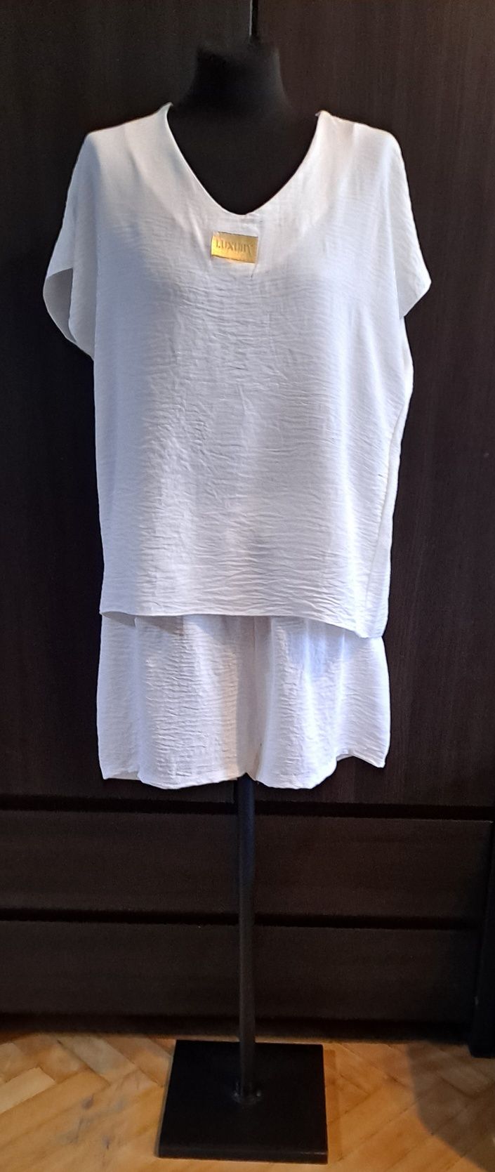 Komplet Luxury biały z wiskozy od s do xl