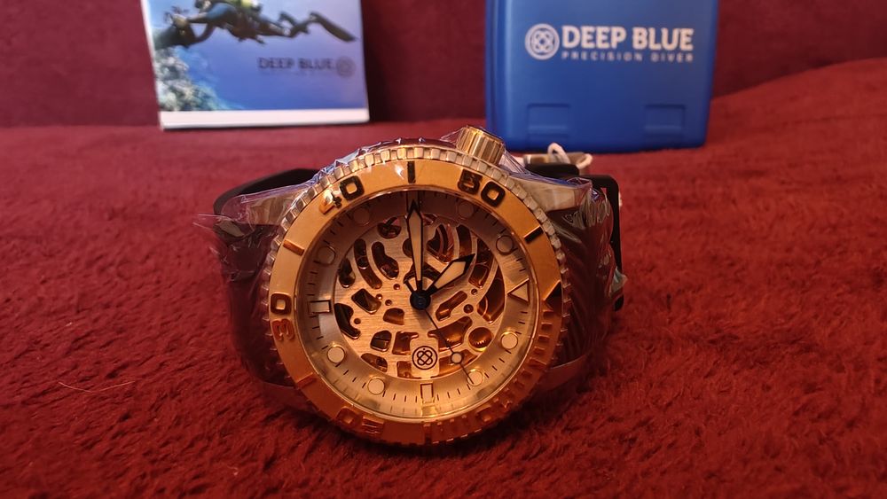 Zegarek automatyczny Deep Blue Skeleton nowość na rynku