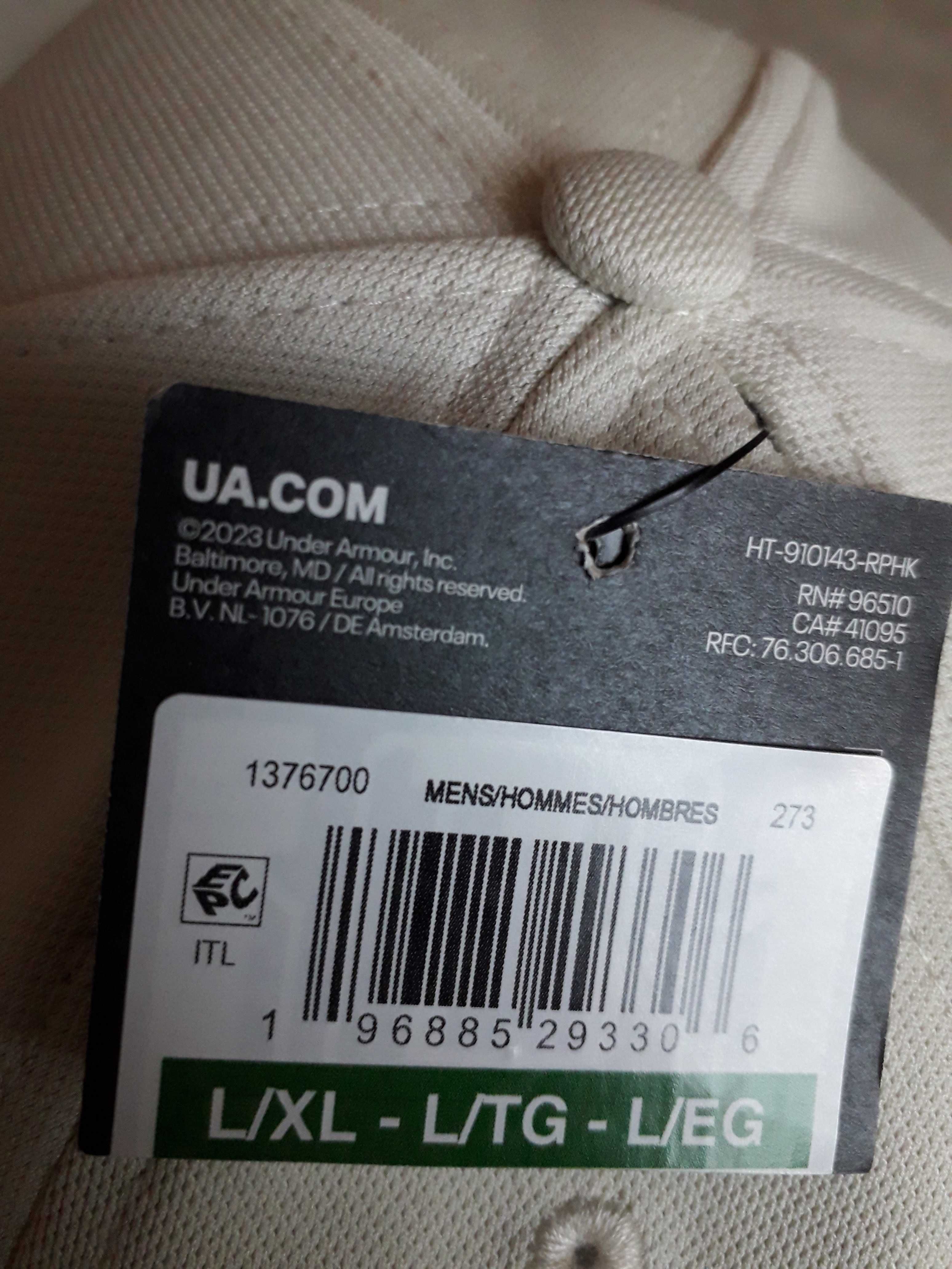 czapka z daszkiem UNDER ARMOUR jasnobeżowa/kremowa, L/XL 58,4-61,6 cm
