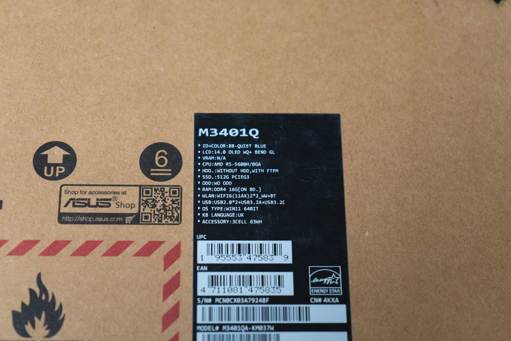 Asus VivoBook OLED 14 Ryzen 5600H 16gb 512gb