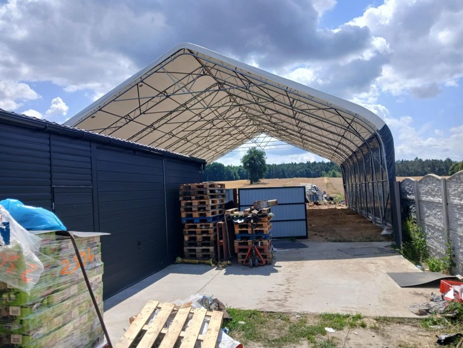 Hala łukowa 12x20x6,7m 240m2 bele garaż wiata hangar magazyn namiotowa