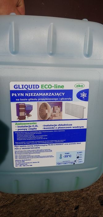 Glikol propylenowy 20l wymiana glikolu uzupelnienie solary serwis