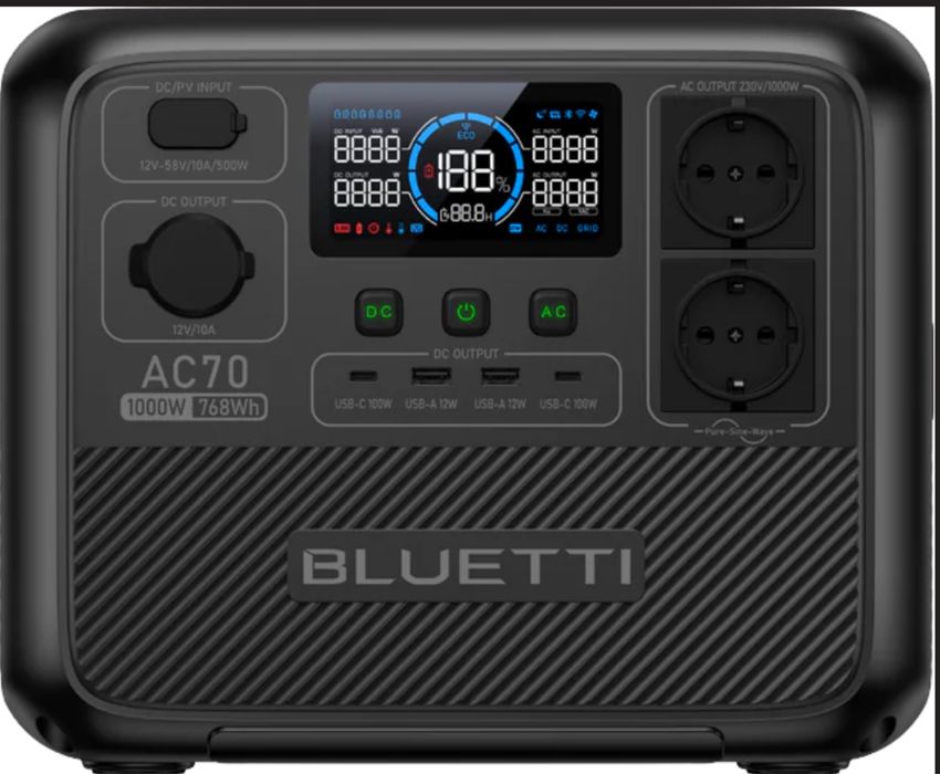 Зарядна станція BLUETTI AC70 1000W. Офіційна