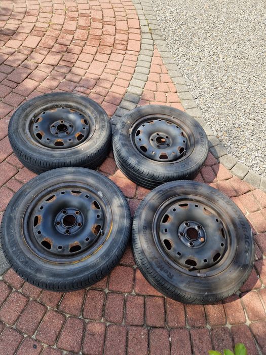 Koła stalowe stalowki 5x100 14 seat skoda audi vw opony nowe 185/60/14