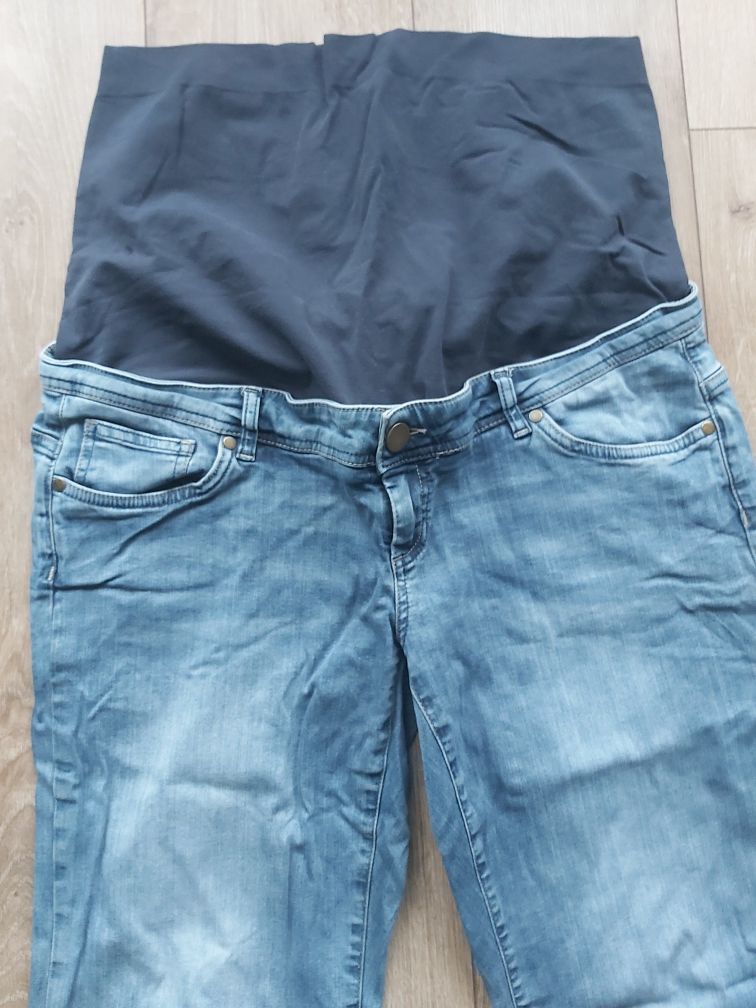 Jeansowe spodnie ciążowe rozm XL/XXL