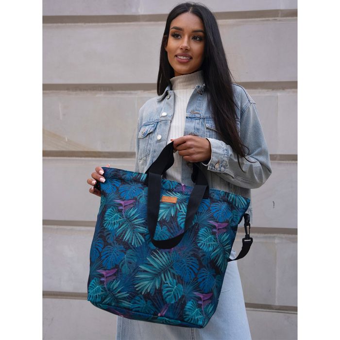 casualowa torba shopper z zewnętrzną kieszonką - rovicky